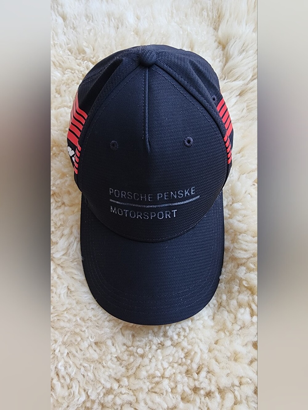 Porsche Design Black Cap with Red Accent - Porsche Penske Motorsport